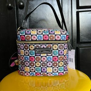 Betsy Johnson insulated lunch pack, covered in 🍩 🍩